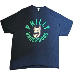 Gildan Black Green Philadelphia Eagles NFL Tee Philly Underdogs Dog Tshirt XL